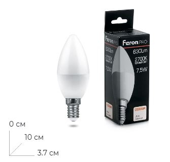 ����� ������������ Feron.PRO LB-1307 ����� E14 7.5W 175-265V 2700K 38053